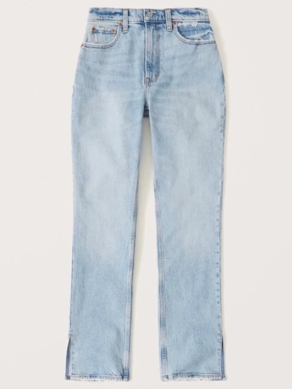 Abercrombie & Fitch The 90s Straight Ultra High Rise Jeans Vent Hem Size 26/2S
